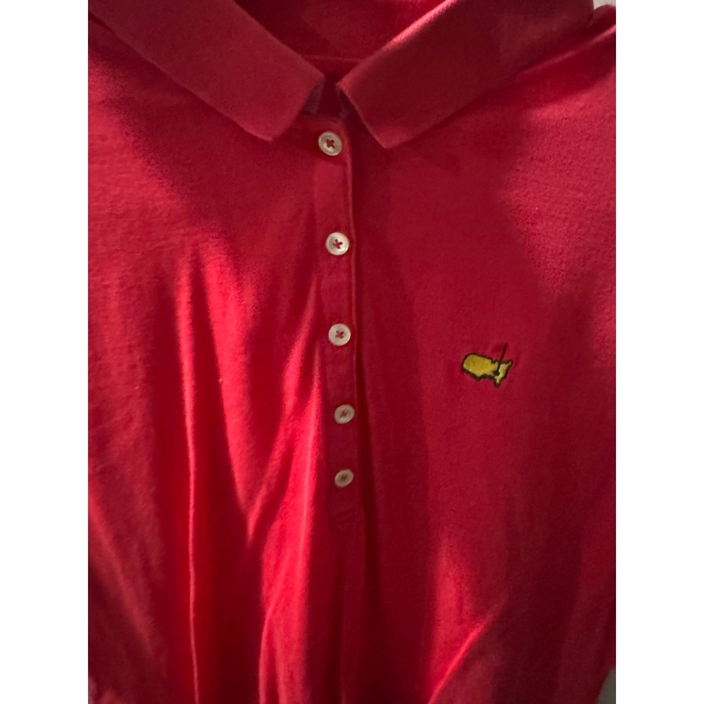 Peter Millar Masters Golf Polo Shirt Red Mercerized Cotton Women Large